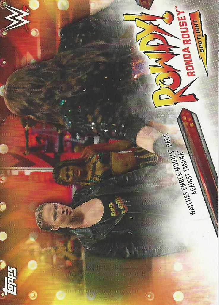 WWE Topps Summerslam 2019 Trading Card Ronda Rousey Tribute 30/40