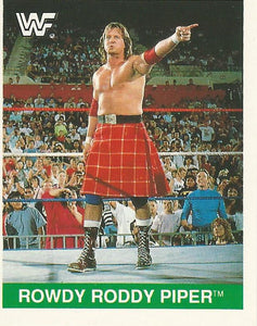WWF Merlin Sticker Collection 1990 Rowdy Roddy Piper No.169