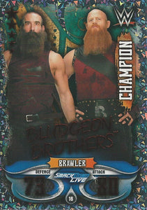 WWE Topps Slam Attax Live 2018 Trading Card Bludgeon Brothers Champion No.16