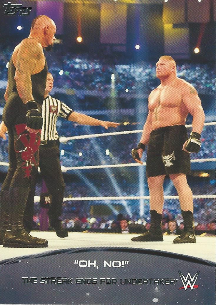 WWE Topps 2015 Trading Card Undertaker vs Brock Lesnar 10 of 10