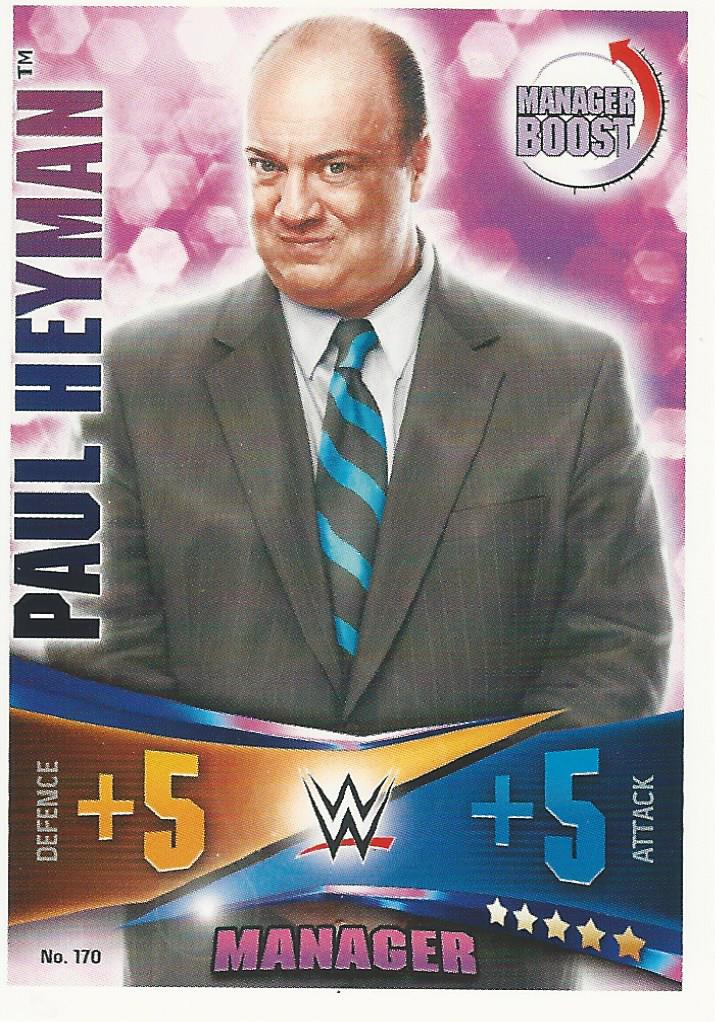 WWE Topps Slam Attax Rivals 2014 Trading Card Paul Heyman No.170