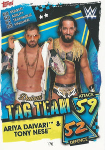 WWE Topps Slam Attax 2021 Trading Card Ariya Daivari and Tony Nese No.170