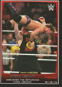 WWE Topps Road to Wrestlemania 2015 Trading Cards Brock Lesnar No.70