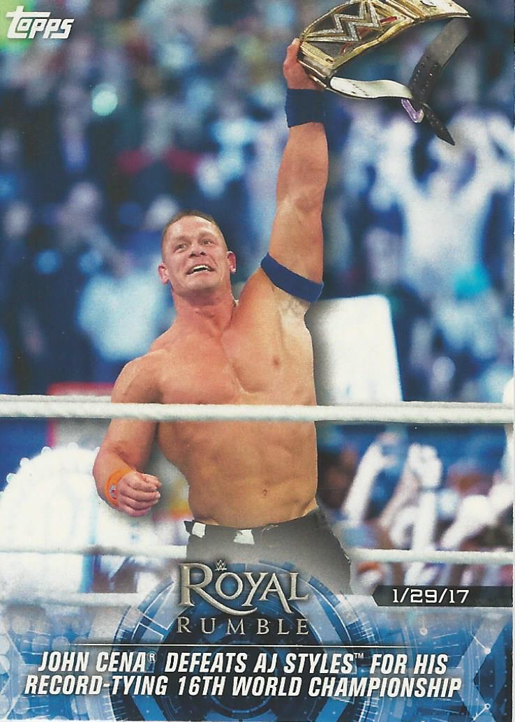WWE Topps Road to Wrestlemania 2018 Trading Cards John Cena No.70