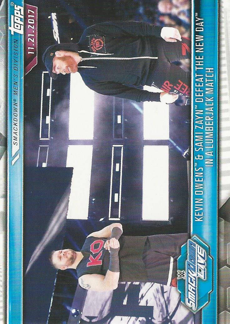 WWE Topps Champions 2019 Trading Cards Kevin Owens and Sami Zayn No.71