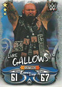 WWE Topps Slam Attax Live 2018 Trading Card Luke Gallows No.172