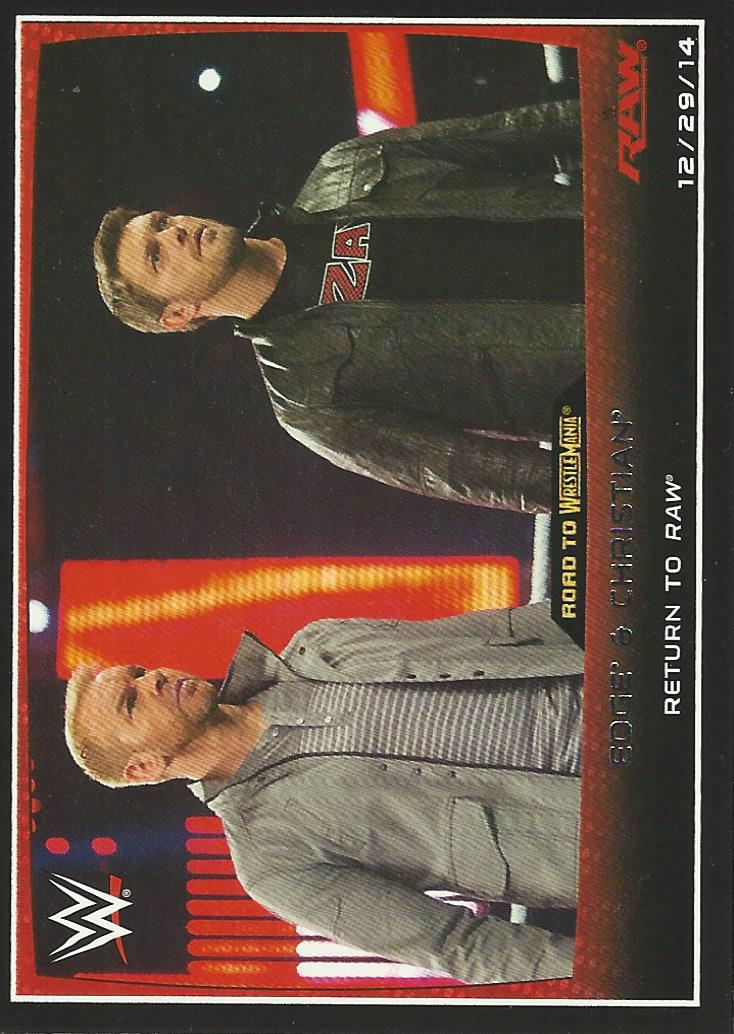 WWE Topps Road to Wrestlemania 2015 Trading Cards Edge and Christian No.73