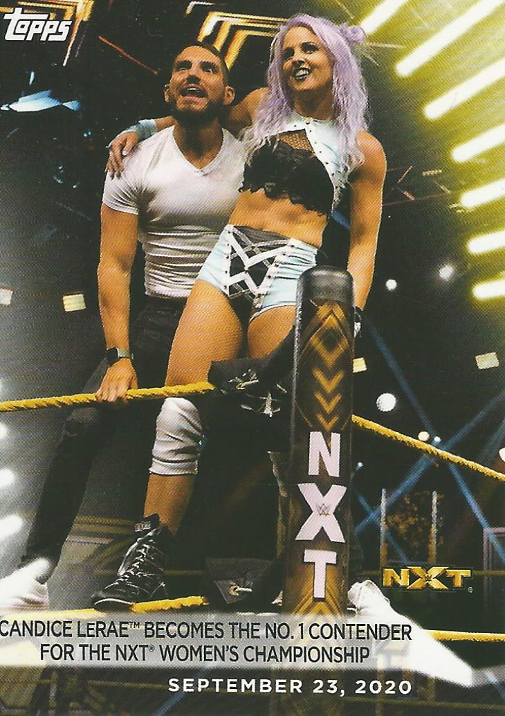 WWE Topps Women Division 2021 Trading Card Candice LeRae and Johnny Gargano No.74