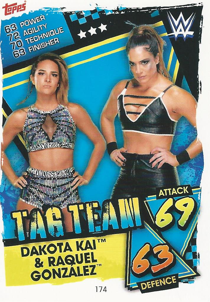 WWE Topps Slam Attax 2021 Trading Card Dakota Kai and Raquel Gonzalez No.174