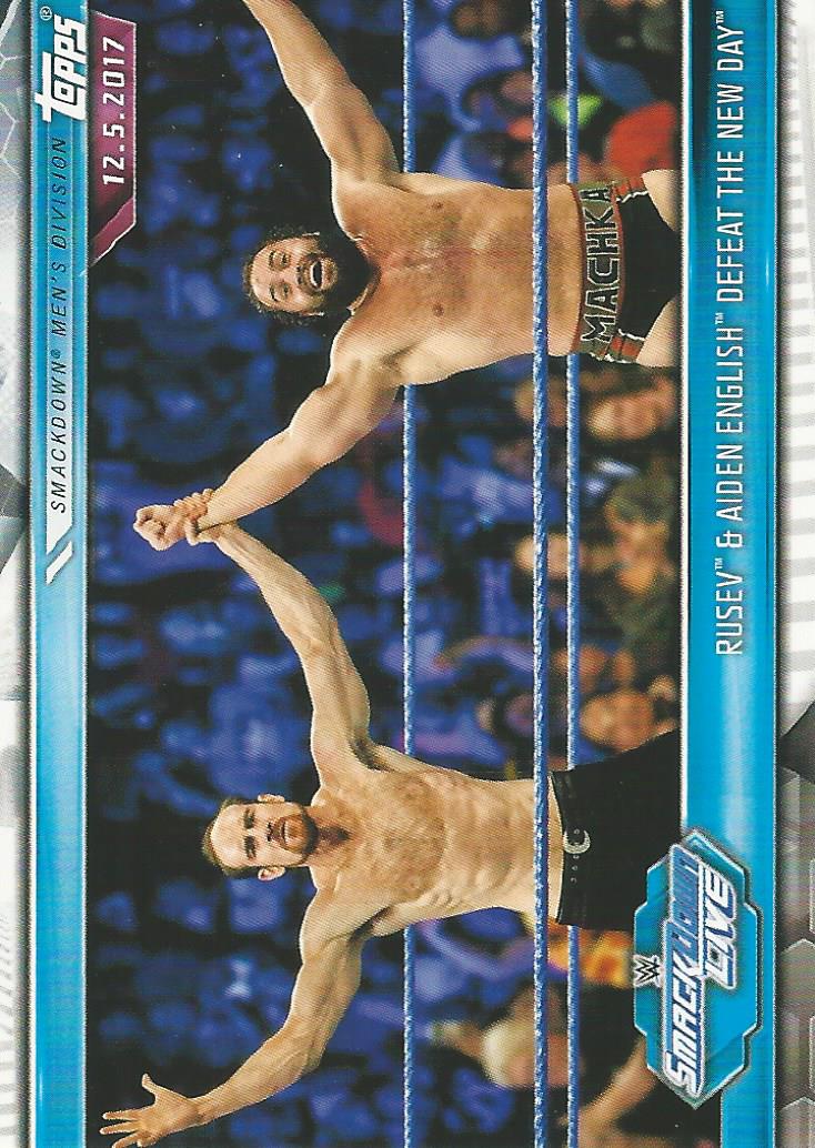 WWE Topps Champions 2019 Trading Cards Aiden English and Rusev No.74