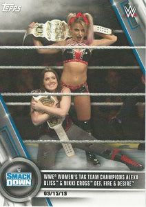 WWE Topps Womens Division 2020 Trading Cards Alexa Bliss and Nikki Cross No.82