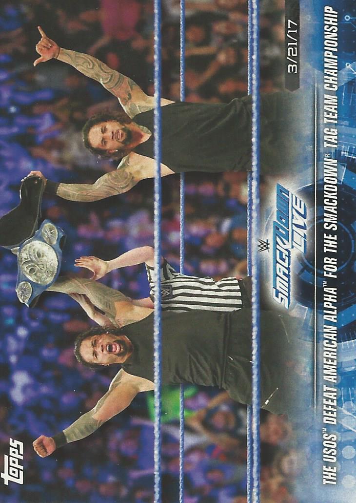 WWE Topps Road to Wrestlemania 2018 Trading Cards The Usos No.75