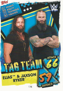 WWE Topps Slam Attax 2021 Trading Card Elias and Jaxson Ryker No.176