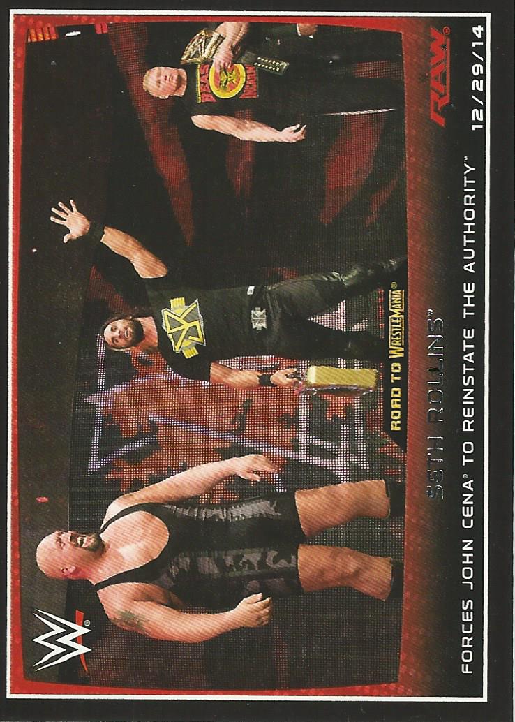 WWE Topps Road to Wrestlemania 2015 Trading Cards Seth Rollins No.76