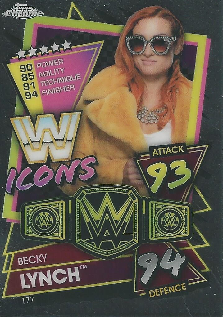 WWE Topps Slam Attax Chrome 2021 Trading Cards Becky Lynch No.177