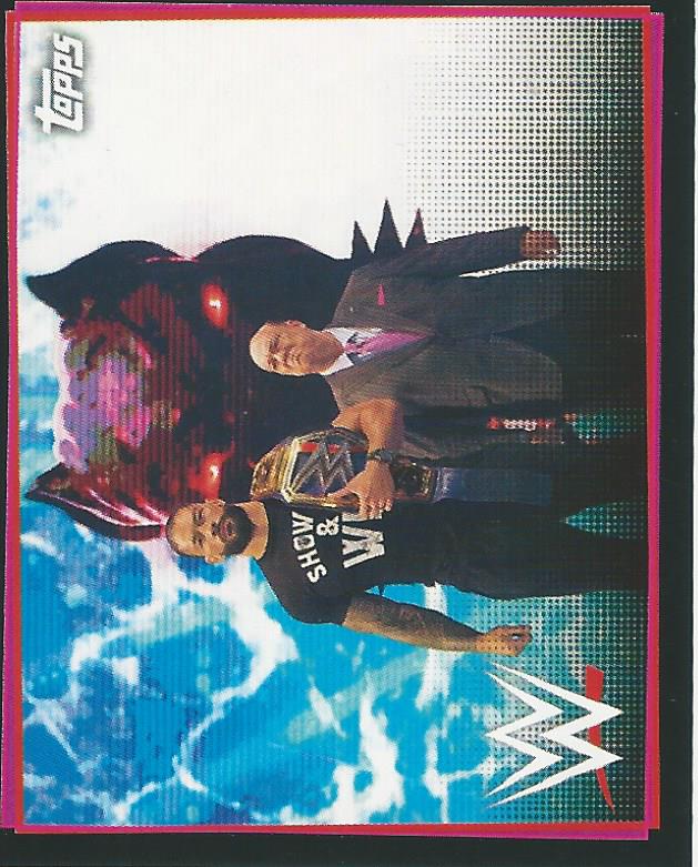 WWE Topps Road to Wrestlemania Stickers 2021 Roman Reigns No.177