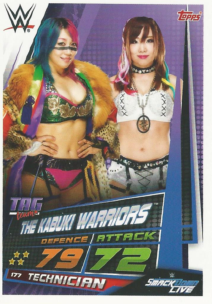 WWE Topps Slam Attax Universe 2019 Trading Card Asuka and Kairi Sane No.177