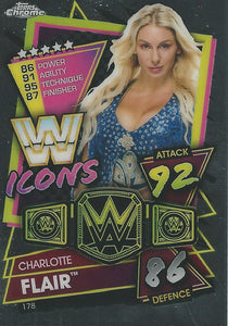 WWE Topps Slam Attax Chrome 2021 Trading Cards Charlotte Flair No.178