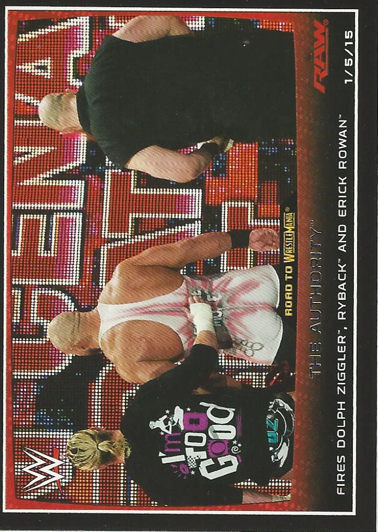 WWE Topps Road to Wrestlemania 2015 Trading Cards Dolph Ziggler Ryback Rowan No.78