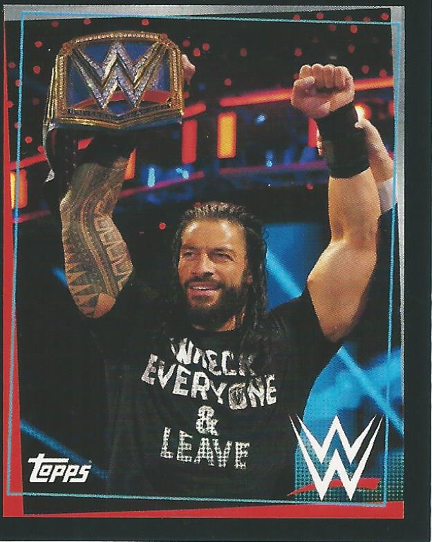 WWE Topps Road to Wrestlemania Stickers 2021 Roman Reigns No.178