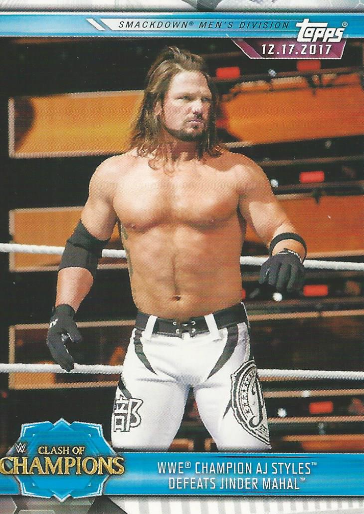 WWE Topps Champions 2019 Trading Cards AJ Styles No.79