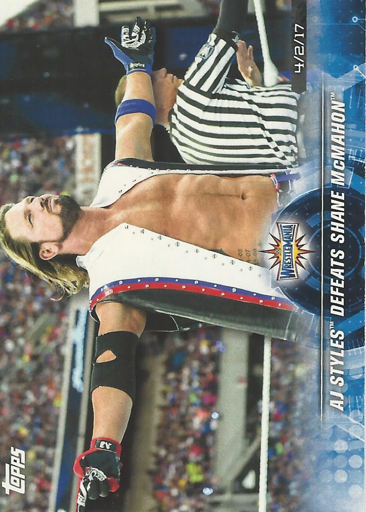 WWE Topps Road to Wrestlemania 2018 Trading Cards AJ Styles No.79