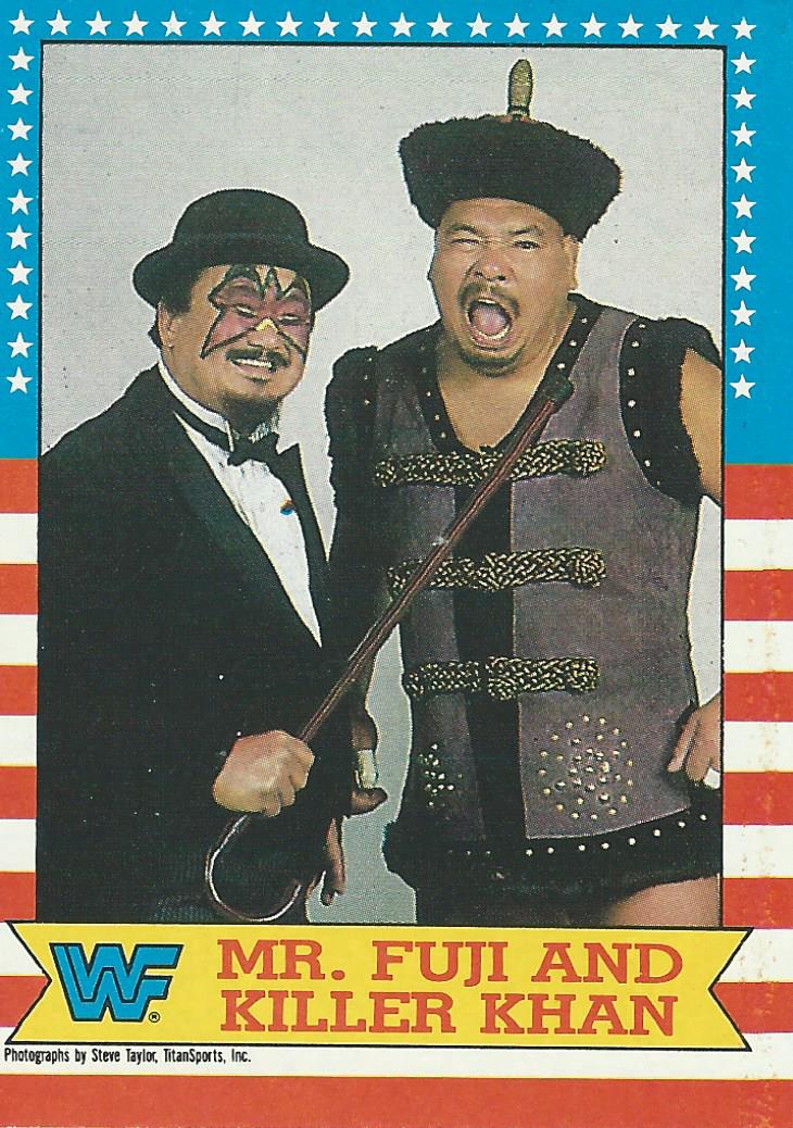 Topps WWF Wrestling Cards 1987 Killer Khan and Mr Fuji No.17