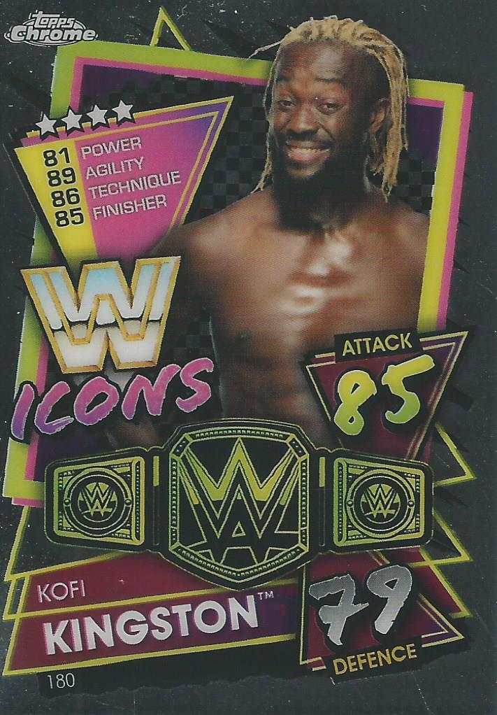 WWE Topps Slam Attax Chrome 2021 Trading Cards Kofi Kingston No.180