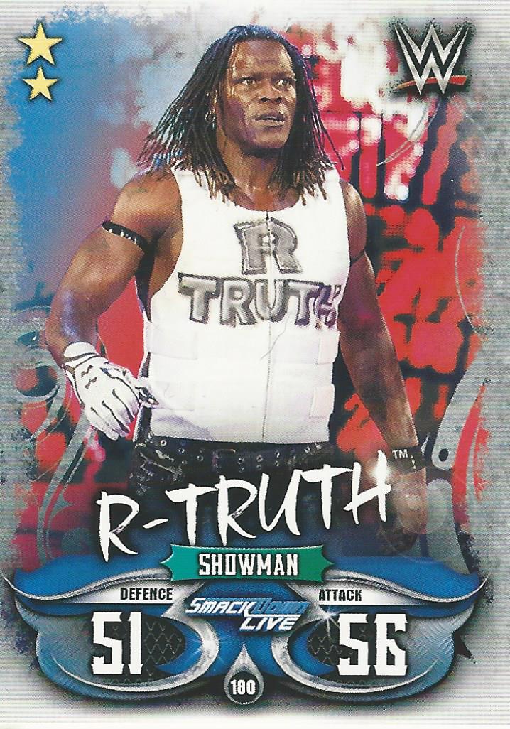 WWE Topps Slam Attax Live 2018 Trading Card R-Truth No.180