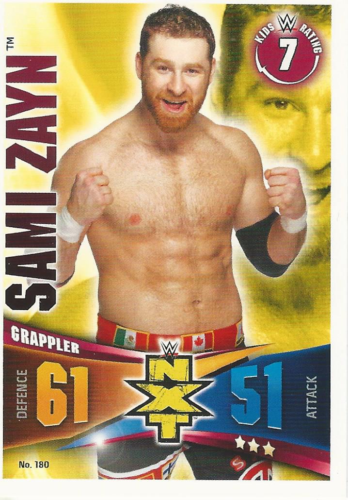WWE Topps Slam Attax Rivals 2014 Trading Card Sami Zayn No.180 NXT