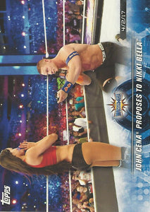 WWE Topps Road to Wrestlemania 2018 Trading Cards John Cena and Nikki Bella No.80