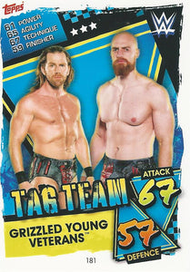 WWE Topps Slam Attax 2021 Trading Card Grizzled Young Veterans No.181