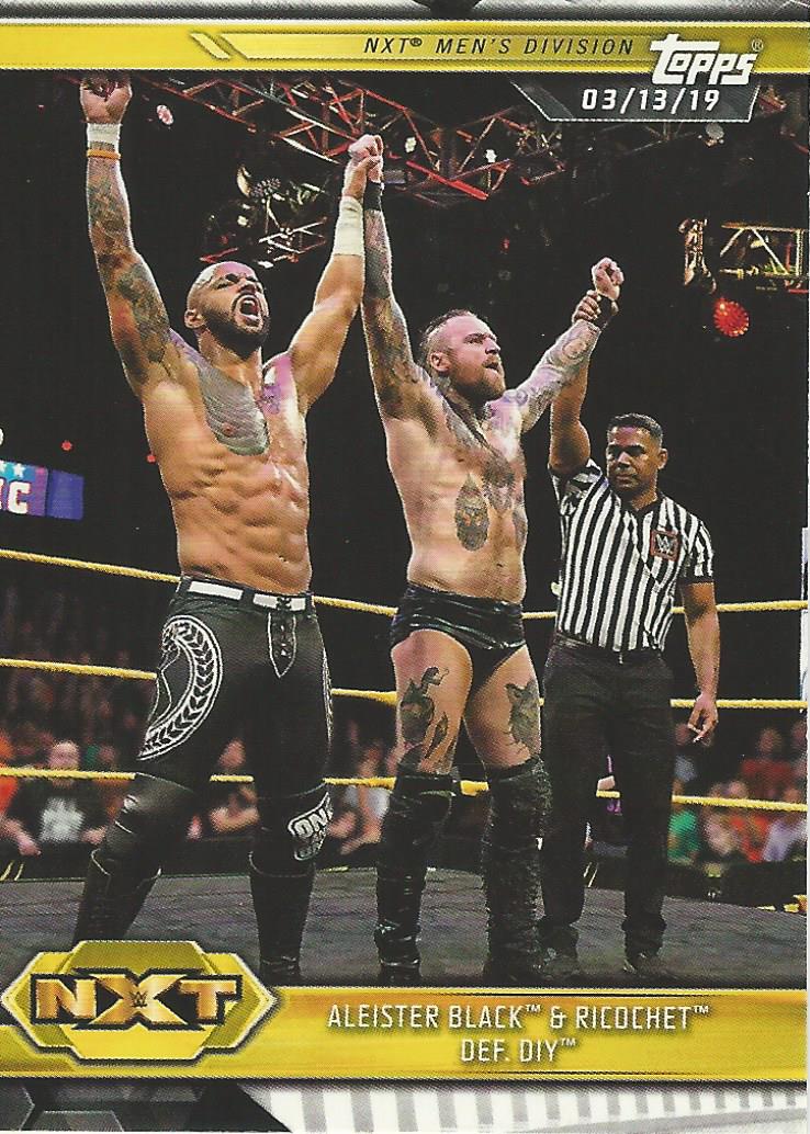 WWE Topps NXT 2019 Trading Cards Ricochet and Aleister Black No.82