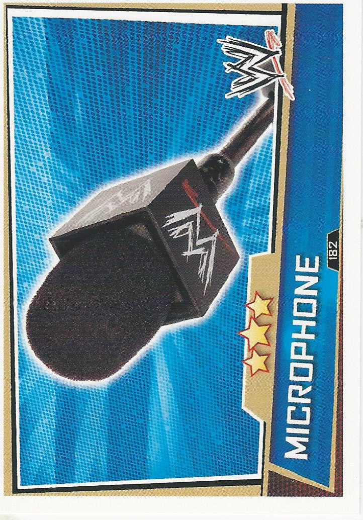 WWE Slam Attax Superstars 2013 Trading Card Microphone No.182