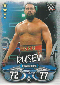 WWE Topps Slam Attax Live 2018 Trading Card Rusev No.183