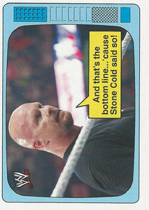 WWE Topps Heritage 2012 Trading Cards Superstars Speak Stone Cold Steve Austin 1 of 20