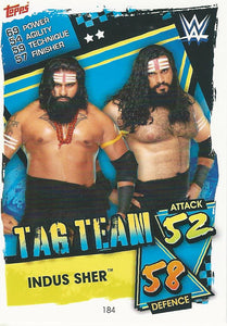 WWE Topps Slam Attax 2021 Trading Card Indus Sher No.184