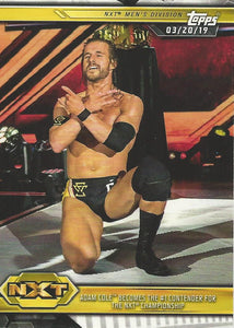 WWE Topps NXT 2019 Trading Cards Adam Cole No.84
