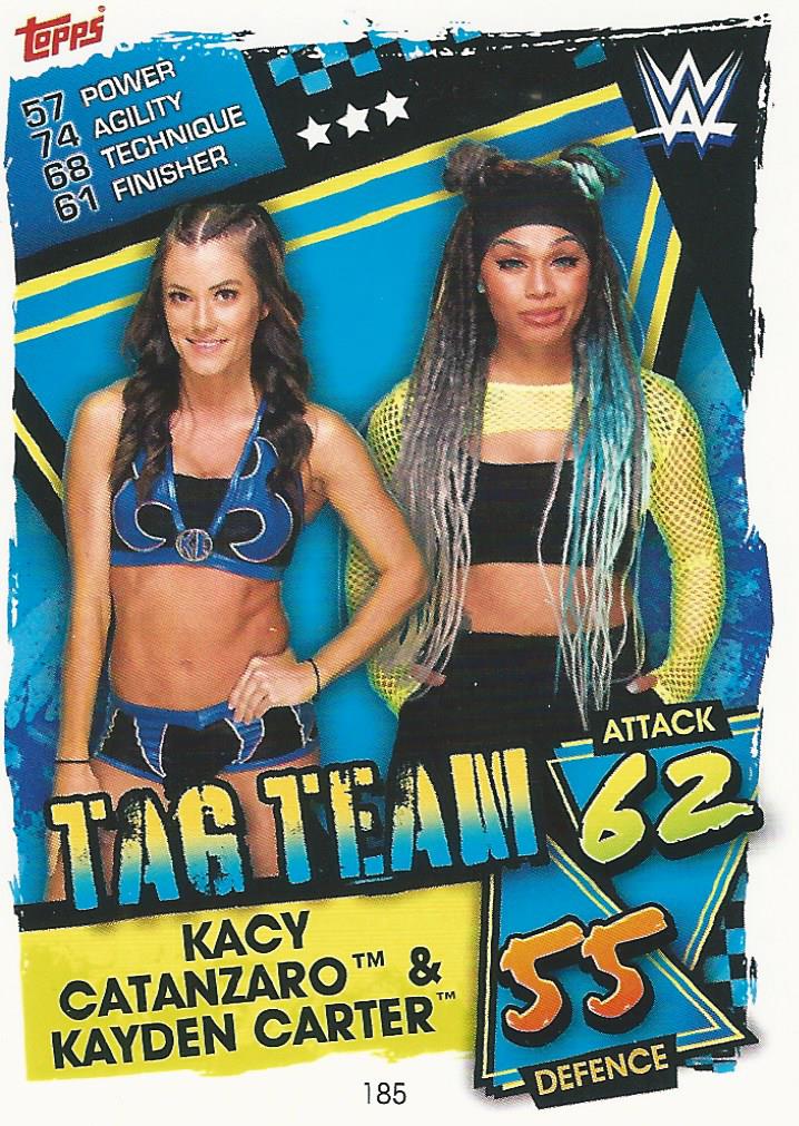 WWE Topps Slam Attax 2021 Trading Card Kacy Catanzaro and Kayden Carter No.185