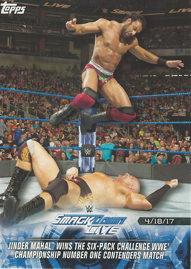 WWE Topps Road to Wrestlemania 2018 Trading Cards Jinder Mahal No.85