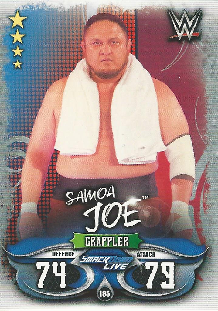 WWE Topps Slam Attax Live 2018 Trading Card Samoa Joe No.185