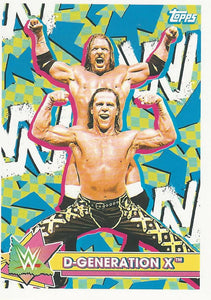 WWE Topps Heritage 2021 Sticker Card Shawn Michaels and Triple H DX S-6