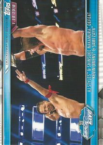 WWE Topps Champions 2019 Trading Cards AJ Styles and Shinsuke Nakamura No.86