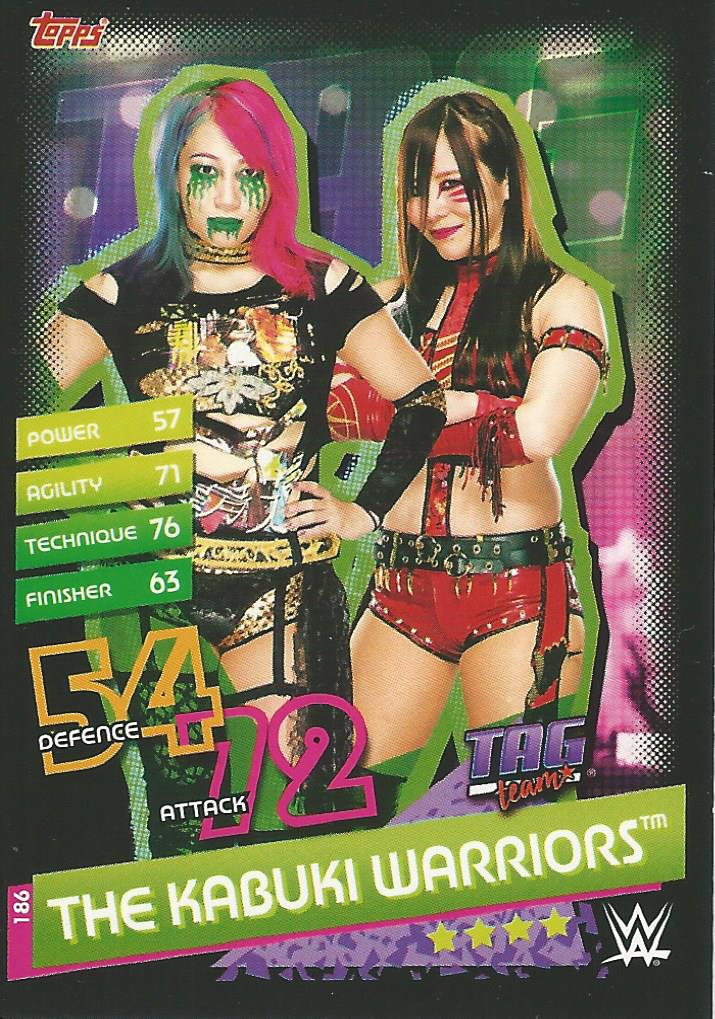 WWE Topps Slam Attax Reloaded 2020 Trading Card Asuka & Kairi Sane No.186