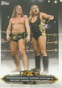 WWE Topps NXT 2020 Trading Cards Matt Riddle and Pete Dunne No.86