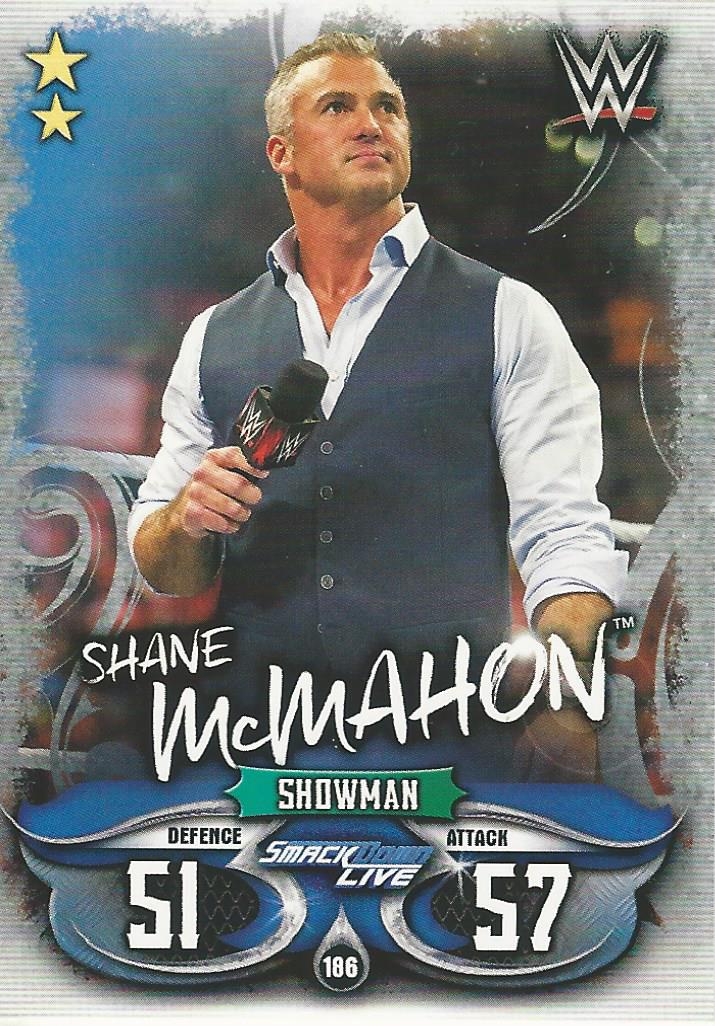 WWE Topps Slam Attax Live 2018 Trading Card Shane McMahon No.186