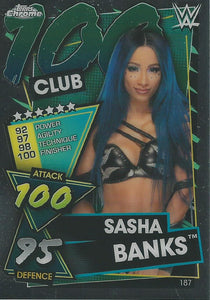 WWE Topps Slam Attax Chrome 2021 Trading Cards Sasha Banks No.187