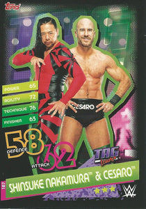 WWE Topps Slam Attax Reloaded 2020 Trading Card Shinsuke Nakamura & Cesaro No.187