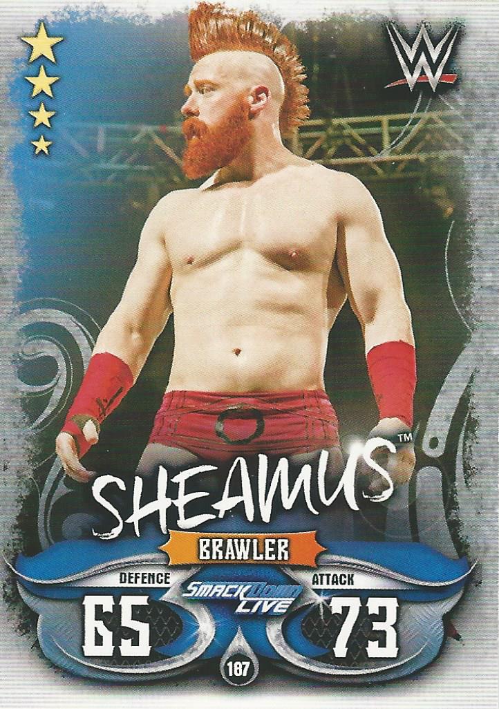 WWE Topps Slam Attax Live 2018 Trading Card Sheamus No.187