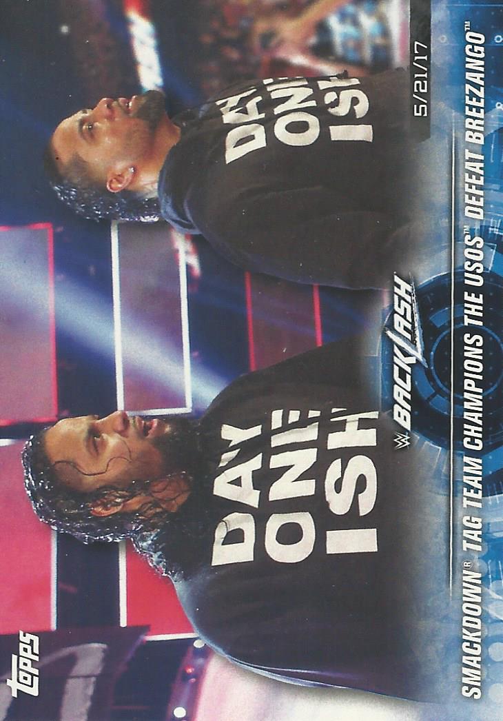 WWE Topps Road to Wrestlemania 2018 Trading Cards The Usos No.88